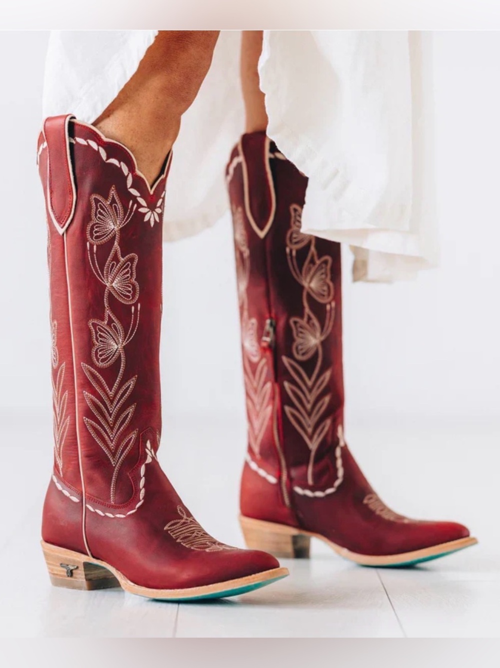 LANE Sweet Memories Smoldering Ruby Knee High Western Boots Size 7 BNWT Box
